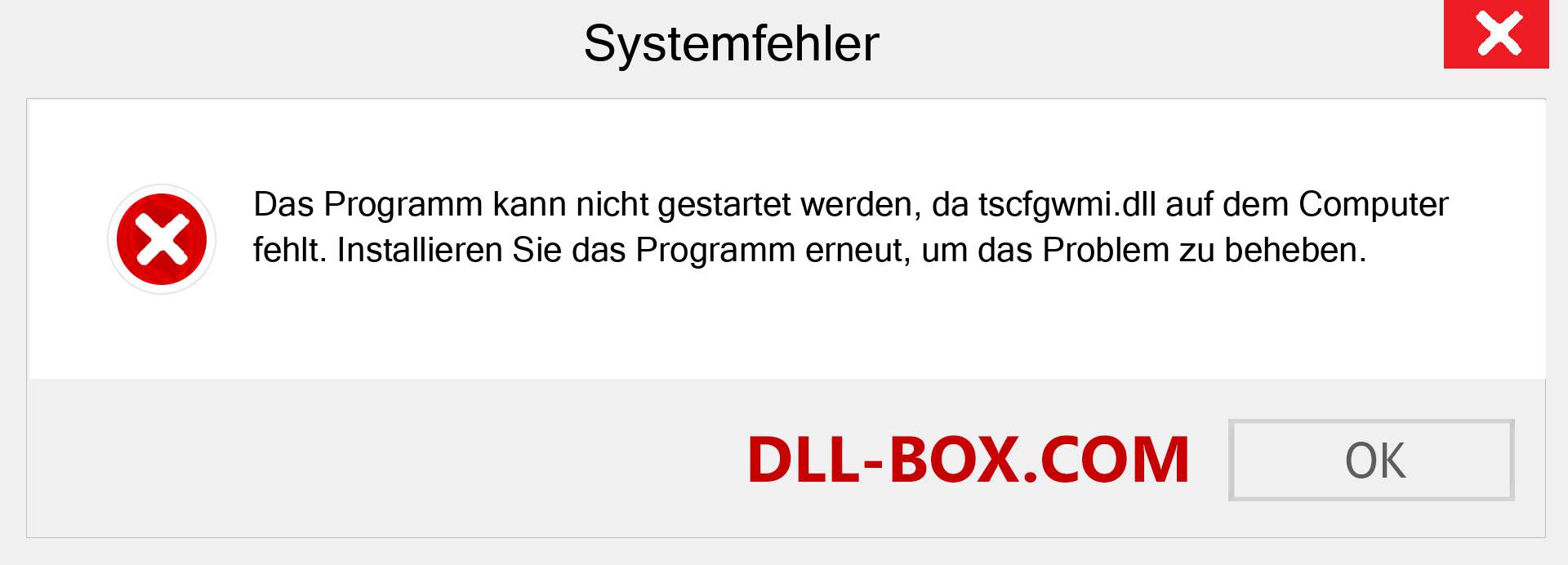 tscfgwmi.dll-Datei fehlt?. Download für Windows 7, 8, 10 - Fix tscfgwmi dll Missing Error unter Windows, Fotos, Bildern